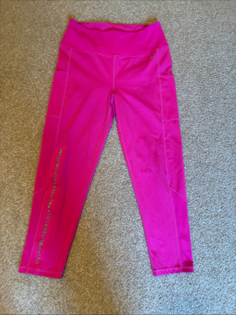 Lilly Pulitzer Luxletic High Rise Weekender Leggings Hot Pink L - Picture 4 of 11